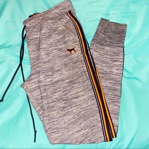 VS PINK Striped Collegiate Skinny Jogger